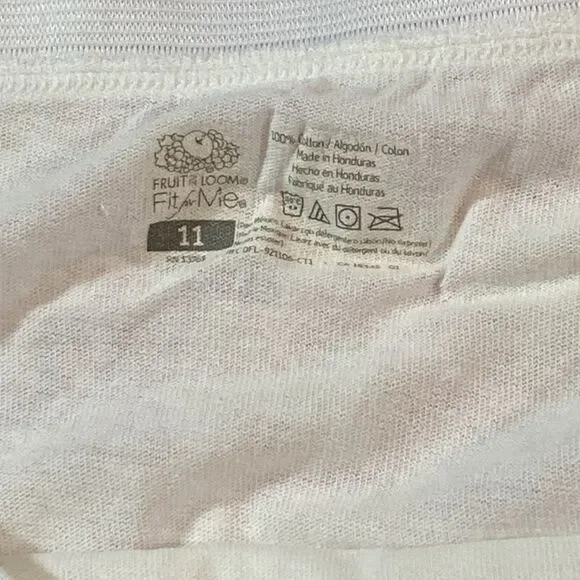 New Fruit Of The Loom LeSet of Four Women's Briefs in Pink and White Size 11- 12 - Picture 5 of 10